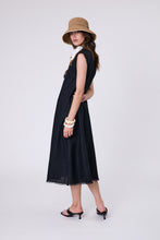 Load image into Gallery viewer, MARLOW COSTA LINEN DRESS BLACK
