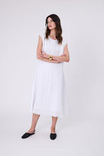 Load image into Gallery viewer, MARLOW COSTA LINEN DRESS WHITE
