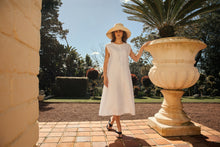 Load image into Gallery viewer, MARLOW COSTA LINEN DRESS WHITE
