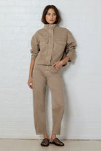 Load image into Gallery viewer, COMING SOON | STORIES BE TOLD IDOLISE TAUPE STRETCH SOFT BARREL JEAN
