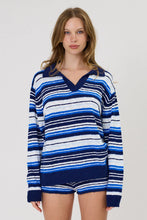 Load image into Gallery viewer, REMAIN IVY POLO COBALT STRIPE
