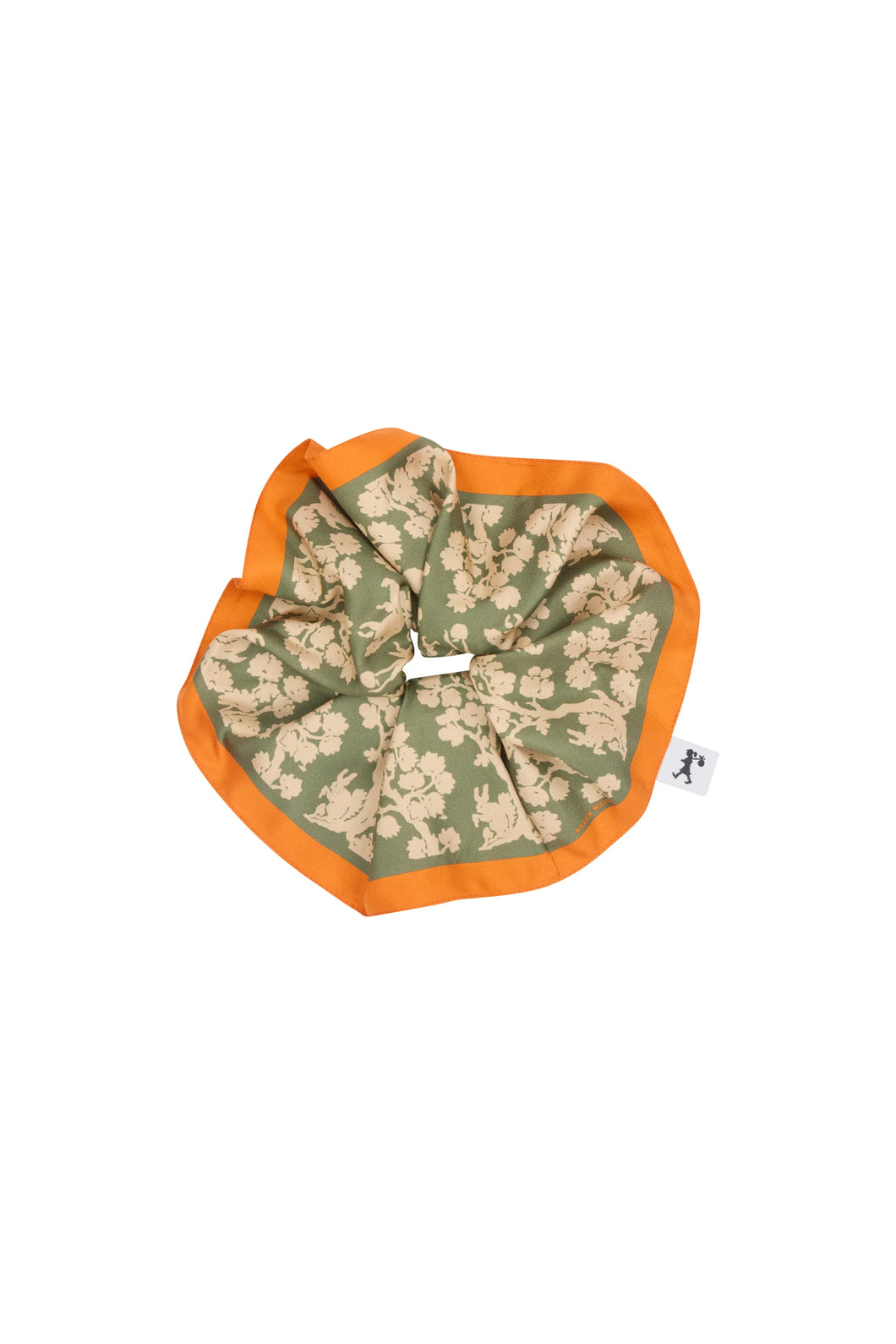 KAREN WALKER XL SILK SCRUNCHIE OLIVE