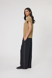 MARLOW LEGION SIDE STRIPE PANT BLACK