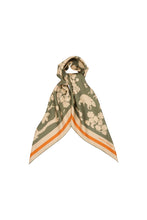 Load image into Gallery viewer, KAREN WALKER ANIMAL KINGDOM CLASSIC SILK SCARF OLIVE
