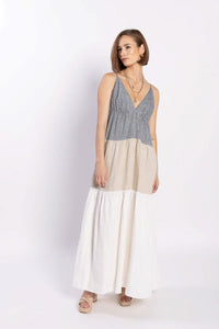 LOUGHLIN DESCENT DRESS NAVY/NATURAL/WHITE