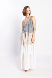 LOUGHLIN DESCENT DRESS NAVY/NATURAL/WHITE