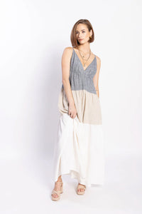 LOUGHLIN DESCENT DRESS NAVY/NATURAL/WHITE