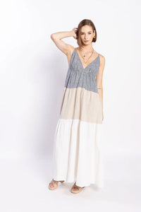 LOUGHLIN DESCENT DRESS NAVY/NATURAL/WHITE