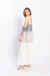 LOUGHLIN DESCENT DRESS NAVY/NATURAL/WHITE