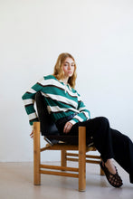 Load image into Gallery viewer, COMMONPLACE PREP STRIPE POLO DARK GREEN
