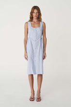 Load image into Gallery viewer, ROWIE DANDY MIDI DRESS BLUE STRIPE
