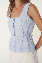 Load image into Gallery viewer, ROWIE DANDY TOP BLUE STRIPE
