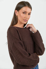 Load image into Gallery viewer, RE:UNION DAWN DARK CHOCOLATE CROCHET KNIT JUMPER
