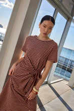 Load image into Gallery viewer, MARLOW DELTA TIE DRESS SPICE/WHITE
