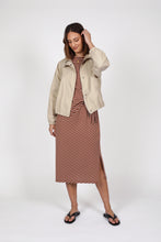 Load image into Gallery viewer, MARLOW DELTA TIE DRESS SPICE/WHITE
