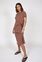 Load image into Gallery viewer, MARLOW DELTA TIE DRESS SPICE/WHITE

