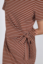 Load image into Gallery viewer, MARLOW DELTA TIE DRESS SPICE/WHITE
