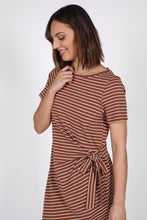 Load image into Gallery viewer, MARLOW DELTA TIE DRESS SPICE/WHITE
