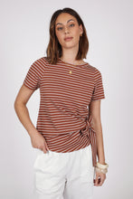 Load image into Gallery viewer, MARLOW DELTA TIE TOP SPICE/WHITE
