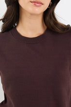 Load image into Gallery viewer, AMONG THE BRAVE DISTANCE CHOCOLATE CREWNECK KNIT VEST
