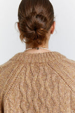 Load image into Gallery viewer, KAREN WALKER CABLE KNIT CROPPED SWEATER HONEY MARLE

