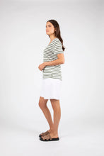 Load image into Gallery viewer, MARLOW ATHENS STRIPE TEE PISTACHIO STRIPE
