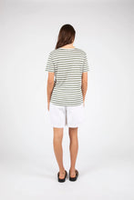 Load image into Gallery viewer, MARLOW ATHENS STRIPE TEE PISTACHIO STRIPE
