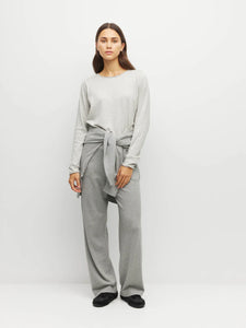 JHL BY JULIETTE HOGAN CREW LONG SLEEVE GREYMARLE