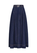 Load image into Gallery viewer, MOS THE LABEL SIA DENIM SKIRT DEEP INDIGO
