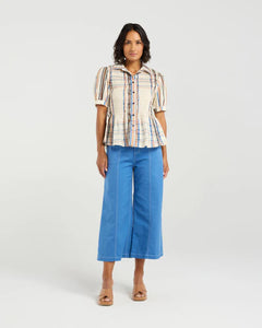 ET ALIA RUBY BLOUSE SUNSET PLAID