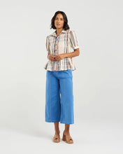 Load image into Gallery viewer, ET ALIA RUBY BLOUSE SUNSET PLAID
