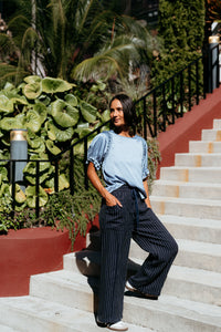 ET ALIA FLORENCE TOP CORNFLOWER