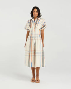 ET ALIA AUDREY DRESS SUNSET PLAID