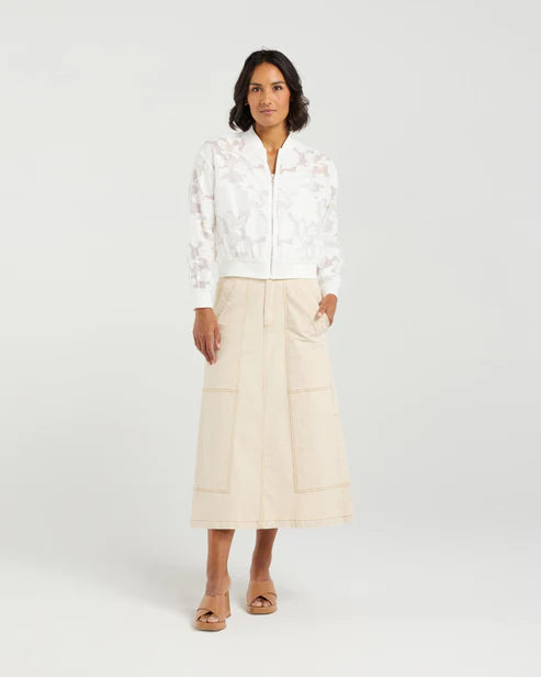 ET ALIA SKYLAR BOMBER IVORY FLORALS