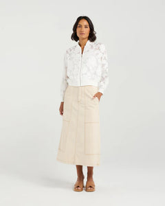 ET ALIA SKYLAR BOMBER IVORY FLORALS
