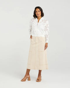 ET ALIA SKYLAR BOMBER IVORY FLORALS