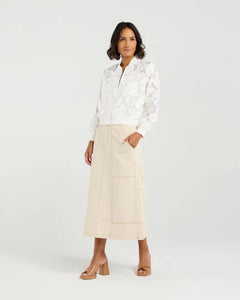 ET ALIA SKYLAR BOMBER IVORY FLORALS