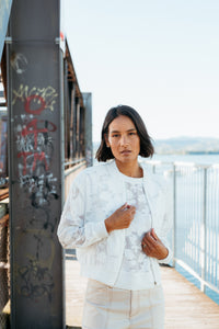 ET ALIA SKYLAR BOMBER IVORY FLORALS