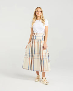 ET ALIA VIVIENNE SKIRT SUNSET PLAID