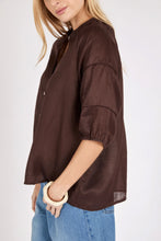 Load image into Gallery viewer, MARLOW CABANA BLOUSE CHOC
