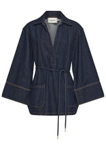 Load image into Gallery viewer, MOS THE LABEL SONIA DENIM TUNIC TOP DEEP INDIGO
