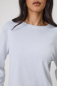 MARLOW UNO STRIPE LS POWDER STRIPE