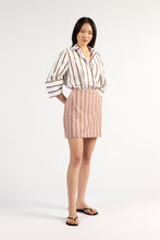 Load image into Gallery viewer, TUESDAY EMILI MINI SKIRT ROSWOOD STRIPE
