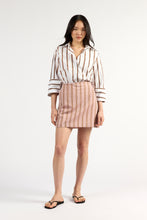 Load image into Gallery viewer, TUESDAY EMILI MINI SKIRT ROSWOOD STRIPE
