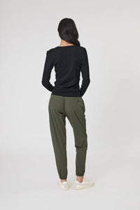 MARLOW ECHO RIB LONG SLEEVE BLACK
