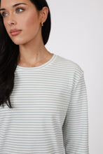 Load image into Gallery viewer, MARLOW UNO RIB LONGSLEEVE TEE CORNFLOWER STRIPE
