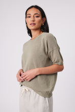 Load image into Gallery viewer, MARLOW EDEN KNIT TEE LIGHT KELP
