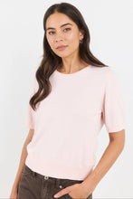 Load image into Gallery viewer, STORIES BE TOLD EDITION BLUSH CREW NECK CASHMERE BLEND KNIT TEE

