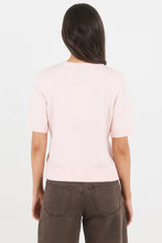 Load image into Gallery viewer, STORIES BE TOLD EDITION BLUSH CREW NECK CASHMERE BLEND KNIT TEE
