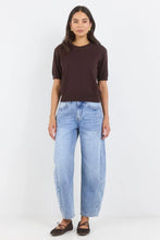 Load image into Gallery viewer, ARRIVING 18.08 | STORIES BE TOLD EDITION CHOCOLATE CREWNECK CASHMERE BLEND KNIT TEE
